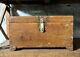 Vintage Wooden Large Size Storage Chest Box Original Hand Crafted Brass Fitted