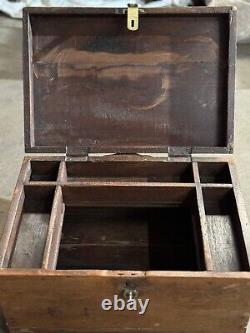 Vintage Wooden Large Size Storage Chest Box Original Hand Crafted Brass Fitted