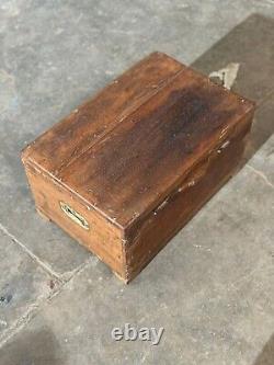 Vintage Wooden Large Size Storage Chest Box Original Hand Crafted Brass Fitted