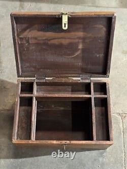 Vintage Wooden Large Size Storage Chest Box Original Hand Crafted Brass Fitted