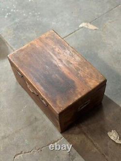 Vintage Wooden Large Size Storage Chest Box Original Hand Crafted Brass Fitted