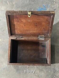 Vintage Wooden Large Size Storage Chest Box Original Hand Crafted Brass Fitted