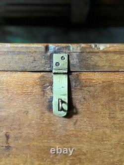 Vintage Wooden Large Size Storage Chest Box Original Hand Crafted Brass Fitted