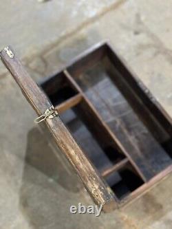 Vintage Wooden Large Size Storage Chest Box Original Hand Crafted Brass Fitted