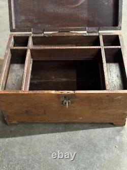 Vintage Wooden Large Size Storage Chest Box Original Hand Crafted Brass Fitted