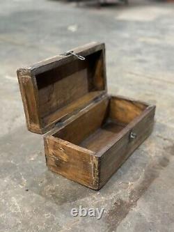 Vintage Wooden Large Size Storage Chest Box Original Hand Crafted Brass Fitted87