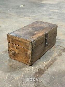 Vintage Wooden Large Size Storage Chest Box Original Hand Crafted Brass Fitted87