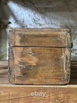 Vintage Wooden Large Size Storage Chest Box Original Hand Crafted Brass Fitted87