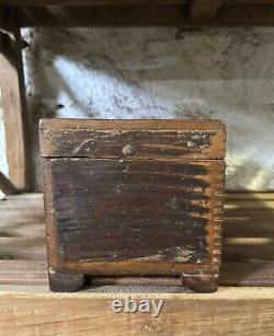 Vintage Wooden Large Size Storage Chest Box Original Hand Crafted Metal Fitted91