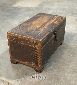 Vintage Wooden Large Size Storage Chest Box Original Hand Crafted Metal Fitted91