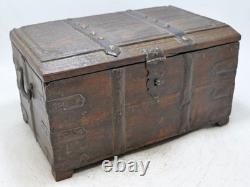 Vintage Wooden Large Storage Chest Box Original Old Hand Crafted