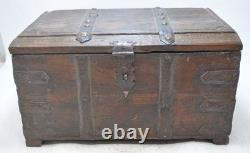 Vintage Wooden Large Storage Chest Box Original Old Hand Crafted