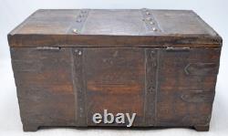 Vintage Wooden Large Storage Chest Box Original Old Hand Crafted