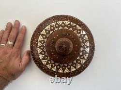 Vintage Wooden Opium Bone Inlay Box