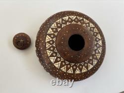 Vintage Wooden Opium Bone Inlay Box