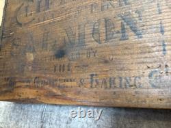 Vintage Wooden Pink Alaska Salmon Crate Clifton Brand Kroger Grocery Fish Box