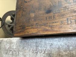 Vintage Wooden Pink Alaska Salmon Crate Clifton Brand Kroger Grocery Fish Box