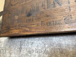 Vintage Wooden Pink Alaska Salmon Crate Clifton Brand Kroger Grocery Fish Box