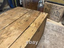 Vintage Wooden Pink Alaska Salmon Crate Clifton Brand Kroger Grocery Fish Box