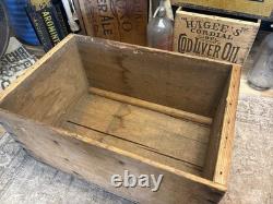 Vintage Wooden Pink Alaska Salmon Crate Clifton Brand Kroger Grocery Fish Box