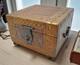 Vintage Wooden Square Storage Chest Box Original Old Hand Crafted Brass Fitted