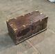 Vintage Wooden Storage Chest Box Original Old Fine Hand Crafted Brass Fitted