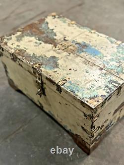 Vintage Wooden Storage Chest Box Original Old Fine Hand Crafted Brass Fittings93