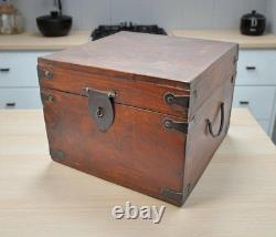 Vintage Wooden Storage Chest Box Original Old Hand Crafted