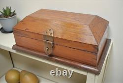 Vintage Wooden Storage Chest Box Original Old Hand Crafted