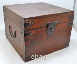 Vintage Wooden Storage Chest Box Original Old Hand Crafted
