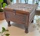 Vintage Wooden Storage Chest Box Original Old Hand Crafted Carved