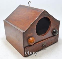 Vintage Wooden Voting Box Original Old Hand Crafted