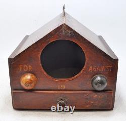 Vintage Wooden Voting Box Original Old Hand Crafted