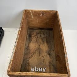 Vintage Wooden Waterman's Ideal fountain pen Ink Dovetail Box New York 15x8.5