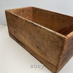 Vintage Wooden Waterman's Ideal fountain pen Ink Dovetail Box New York 15x8.5