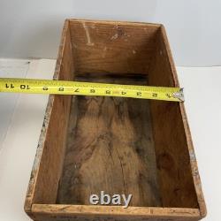 Vintage Wooden Waterman's Ideal fountain pen Ink Dovetail Box New York 15x8.5