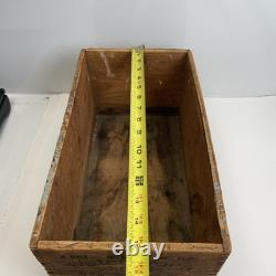 Vintage Wooden Waterman's Ideal fountain pen Ink Dovetail Box New York 15x8.5