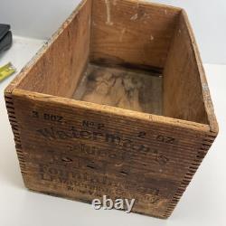 Vintage Wooden Waterman's Ideal fountain pen Ink Dovetail Box New York 15x8.5