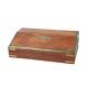 Vintage Wooden Writing Box With Brass Inlays, Late 19th Century