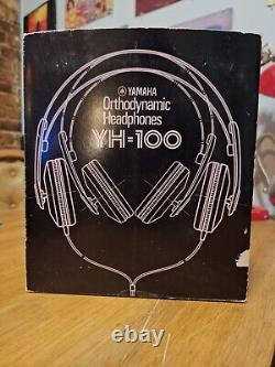 Vintage Yamaha YH-100 Orthodynamic Headphones Boxed Excellent Condition