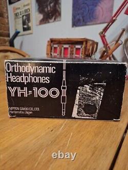 Vintage Yamaha YH-100 Orthodynamic Headphones Boxed Excellent Condition