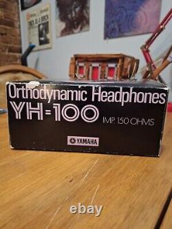 Vintage Yamaha YH-100 Orthodynamic Headphones Boxed Excellent Condition