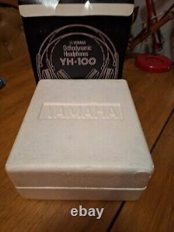 Vintage Yamaha YH-100 Orthodynamic Headphones Boxed Excellent Condition