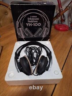 Vintage Yamaha YH-100 Orthodynamic Headphones Boxed Excellent Condition