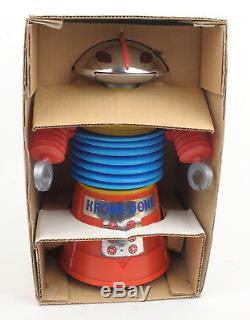 Vintage Yonezawa/Mego (Japan) Plastic Battery Op Krome Dome Robot BOXED