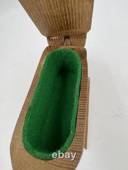 Vintage Zoo Line Modern Wooden PELICAN Trinket Box