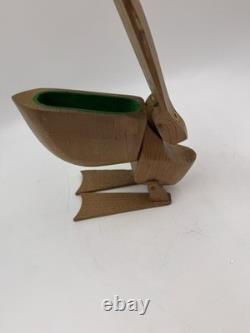 Vintage Zoo Line Modern Wooden PELICAN Trinket Box