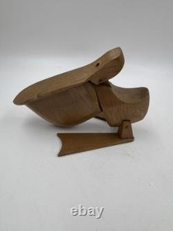 Vintage Zoo Line Modern Wooden PELICAN Trinket Box