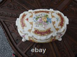 Vintage alfa porcelain marked Bonbonniere box floral