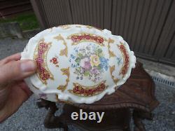 Vintage alfa porcelain marked Bonbonniere box floral